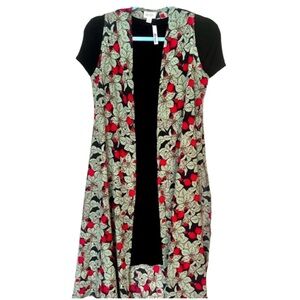 Black tee short dress short sleeve hits at the knee in euc